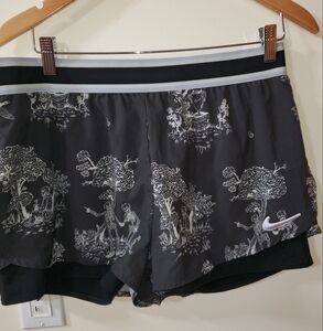 Nike Black and White Graphic Shorts